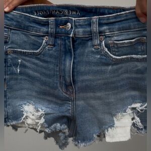 American Eagle Outfitters Blue Jean Shorts Distressed Casual